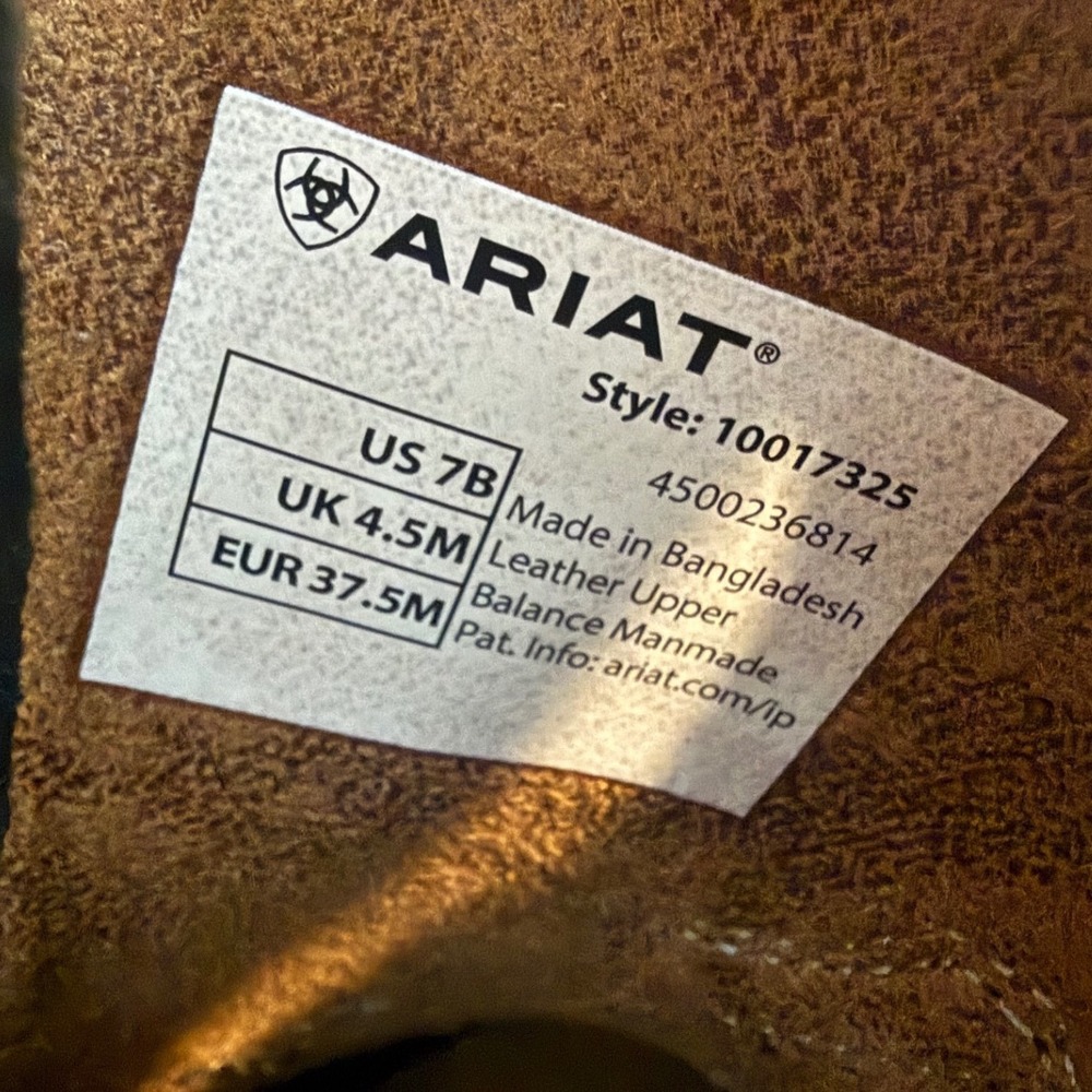 Ariat Darlin Black Leather Western Ankle Boots 10017325 Womens 7B - Picture 7 of 7